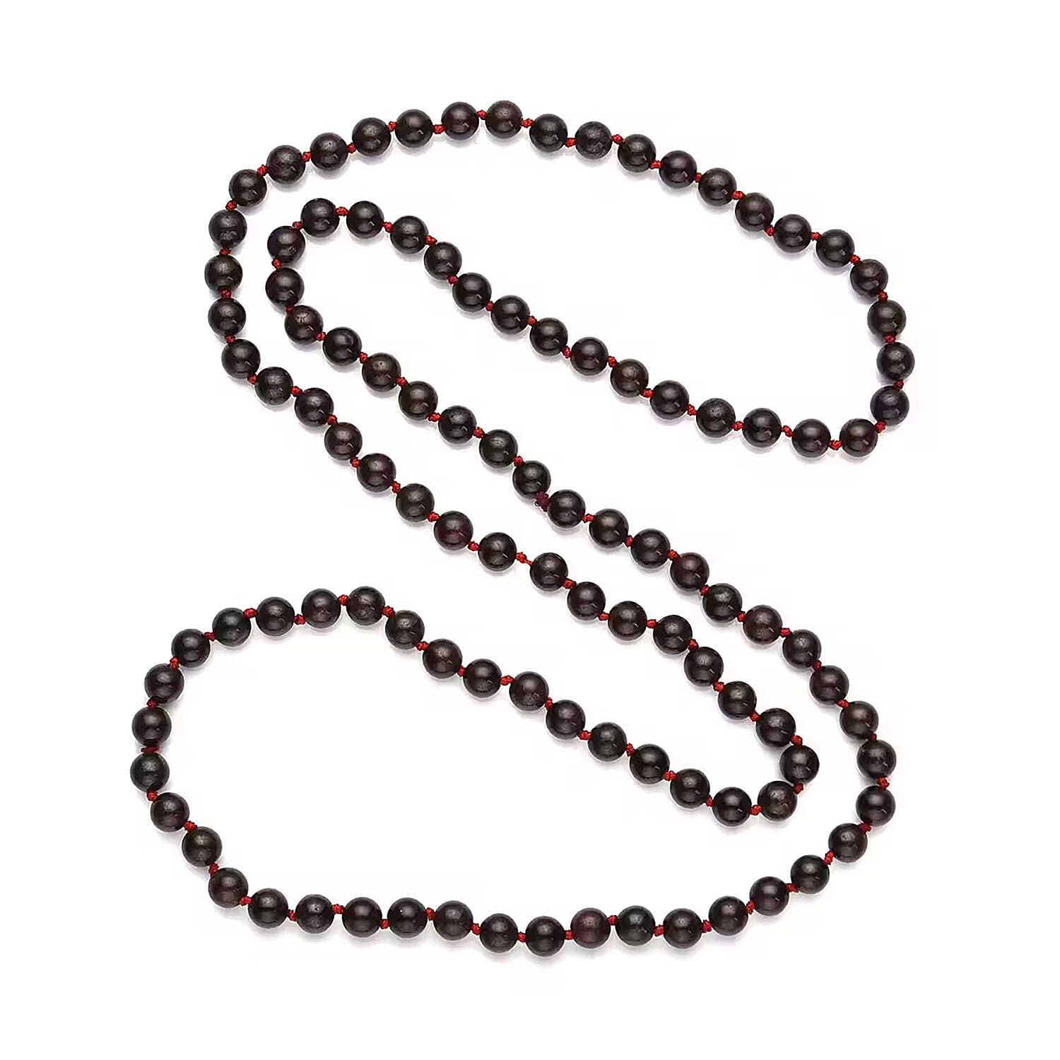 Mozambique Garnet Beaded Endless Necklace 34 Inches 379.00 ctw