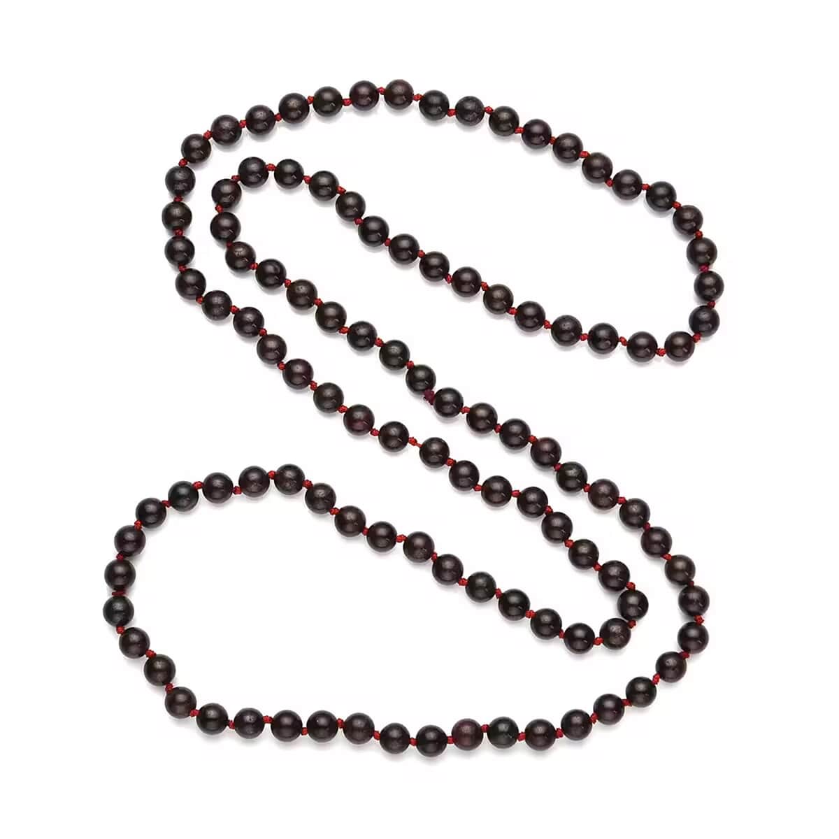 Mozambique Garnet Beaded Endless Necklace 34 Inches 379.00 ctw image number 6