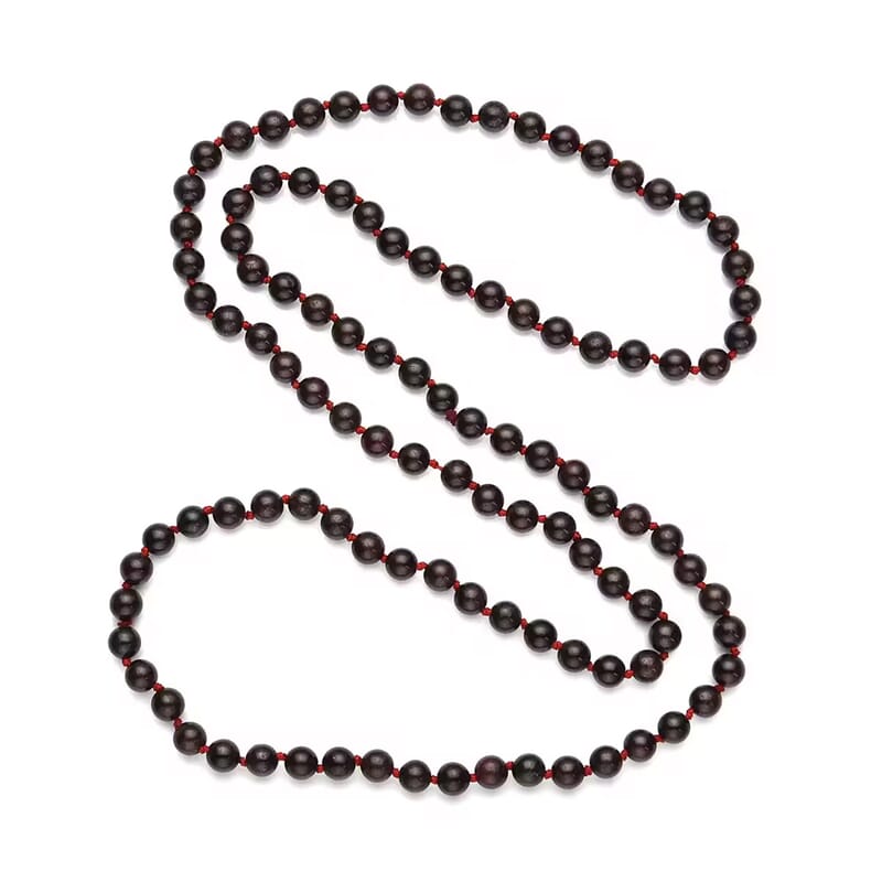 Mozambique Garnet Beaded Endless Necklace 34 Inches 379.00 ctw