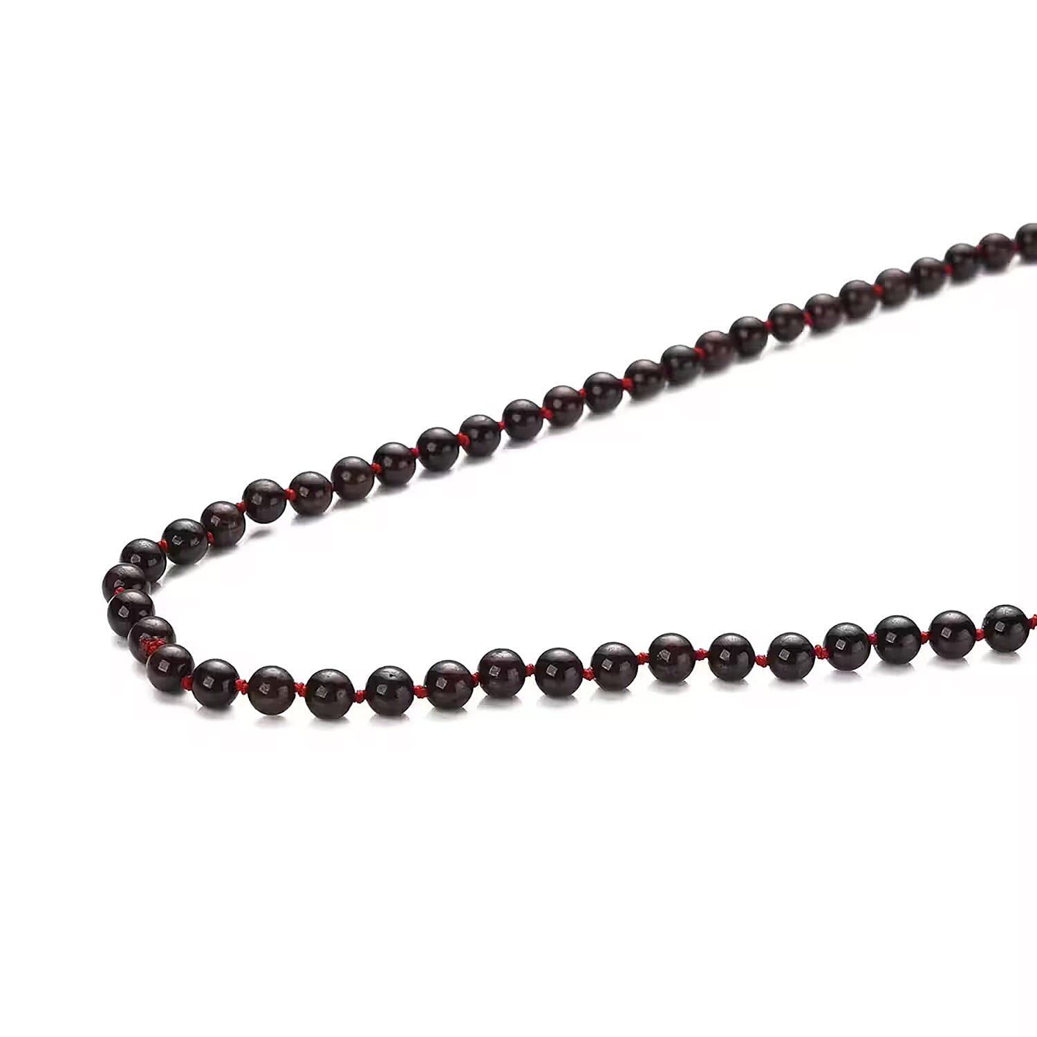 Mozambique Garnet Beaded Endless Necklace 34 Inches 379.00 ctw