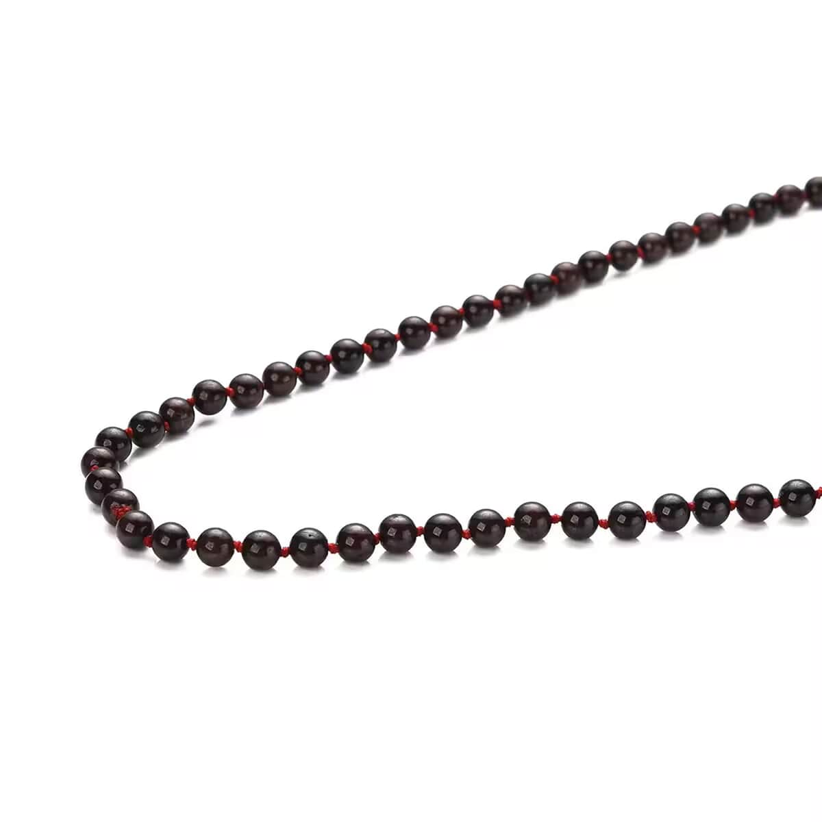 Mozambique Garnet Beaded Endless Necklace 34 Inches 379.00 ctw image number 7