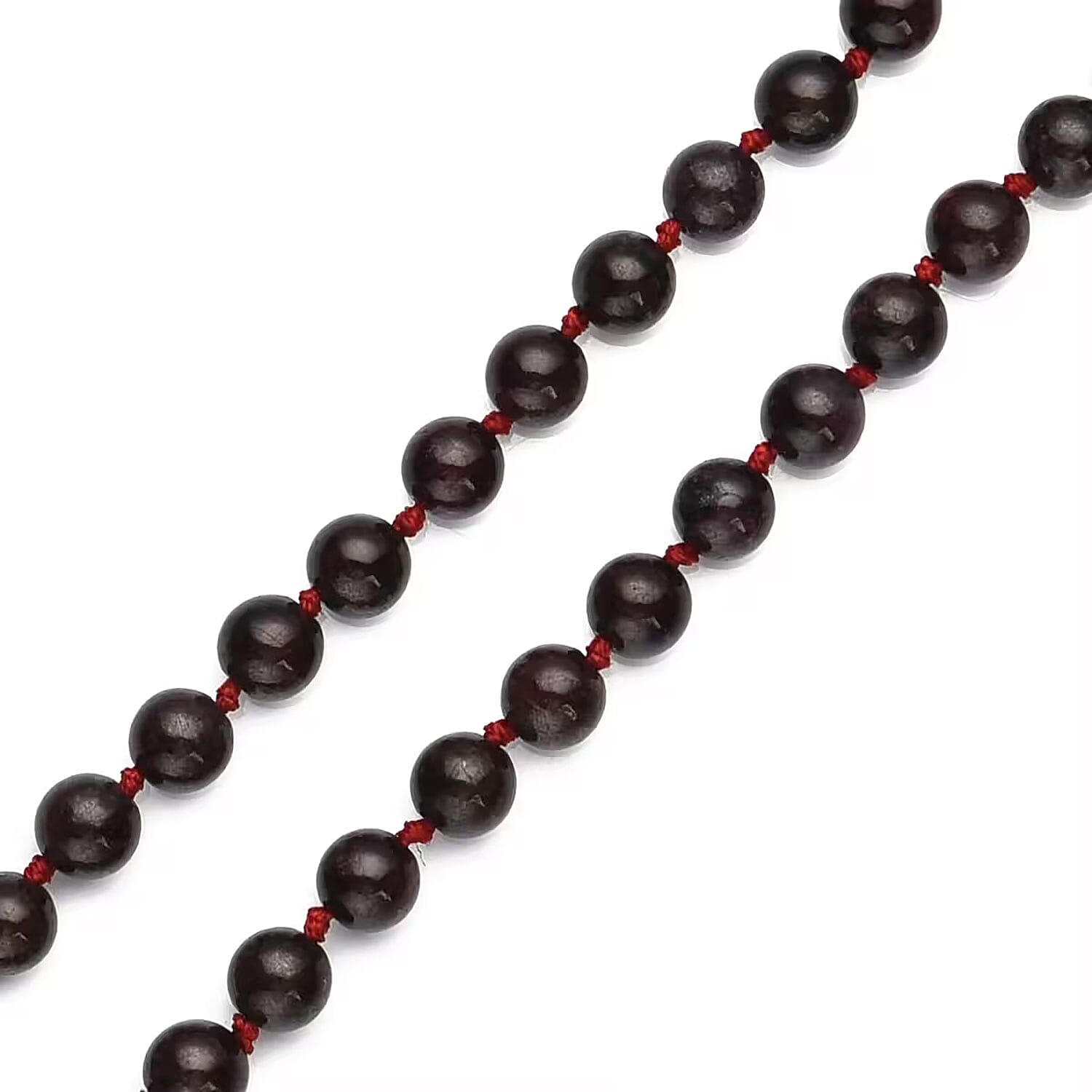 Mozambique Garnet Beaded Endless Necklace 34 Inches 379.00 ctw