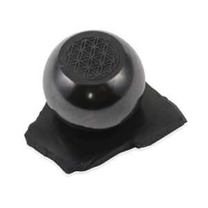 Floral Engraved Shungite Sphere with Stand (8cm) 275.80 ctw