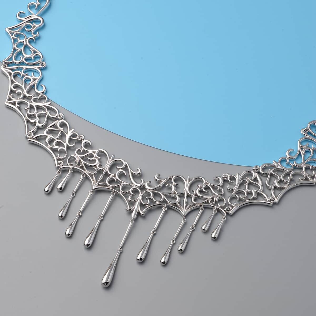 LucyQ Lace Collection Sterling Silver Necklace (18.50 Inches) (68.38 g) image number 1