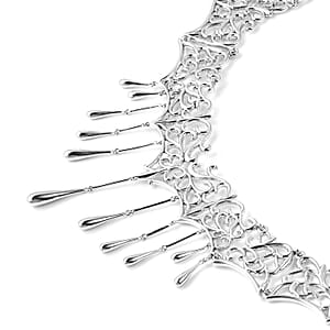 LucyQ Lace Collection Sterling Silver Necklace 18.50 Inches 68.38 Grams