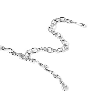 LucyQ Lace Collection Sterling Silver Necklace 18.50 Inches 68.38 Grams