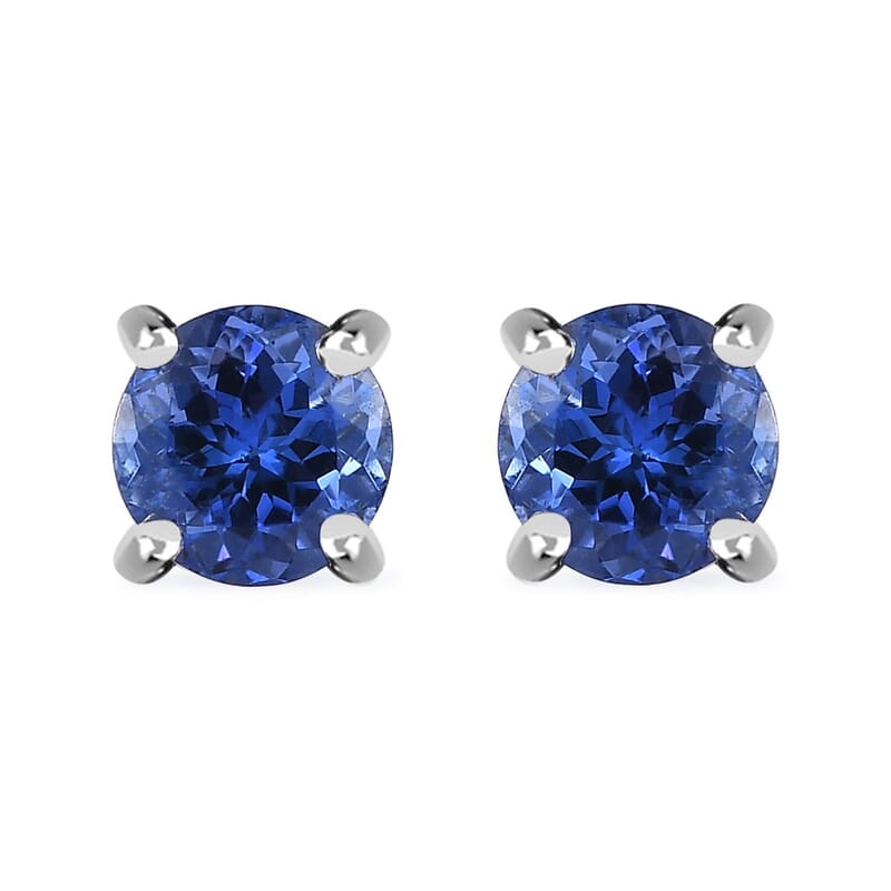 Rhapsody AAAA Tanzanite Earrings in 950 Platinum 1.85 ctw