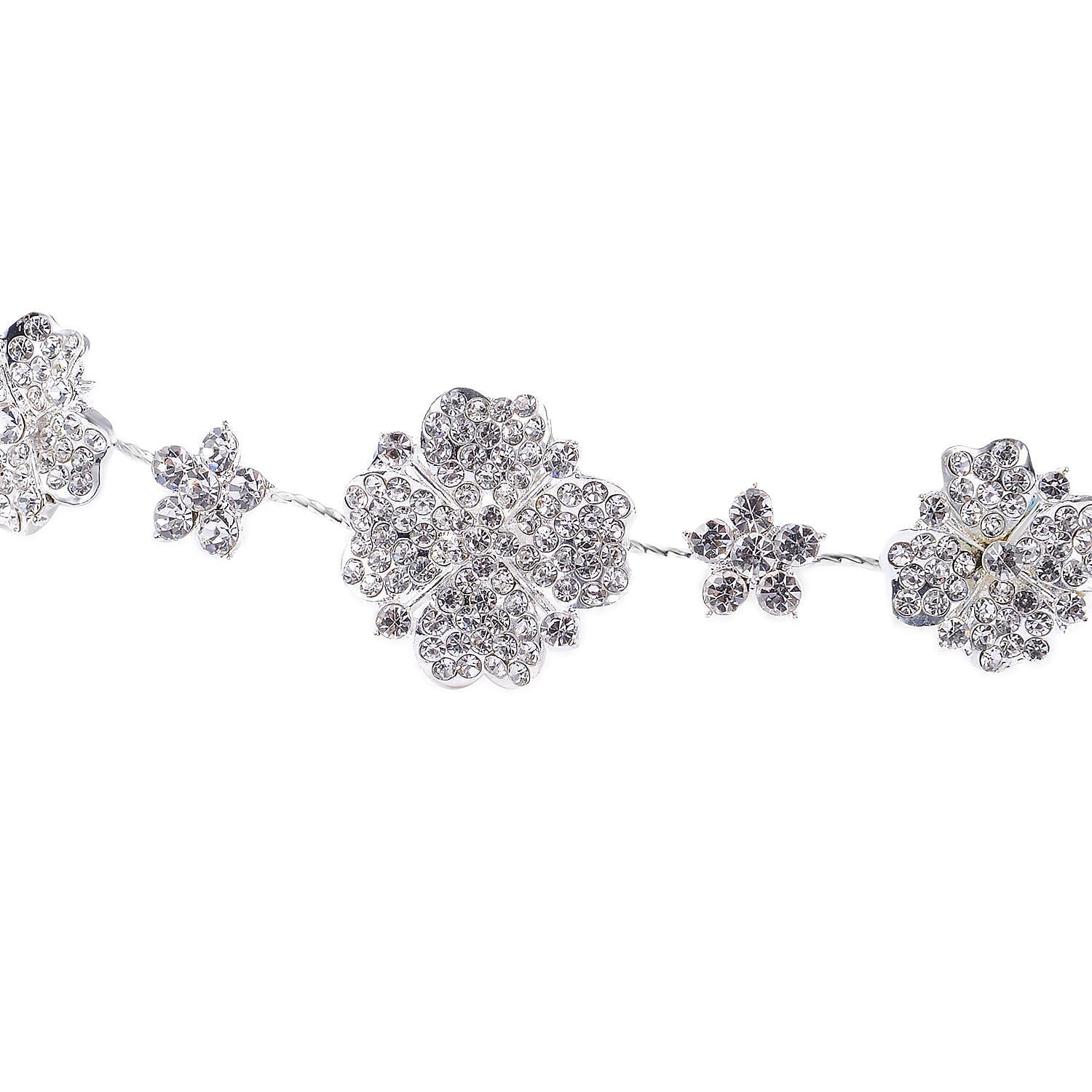 Hair Accessories Set, Hair Styling Accessories Kit, Austrian Crystal Tiara, Crystal Hair Band, Hair Pins Set, Tiara Headband, Blossom Crown