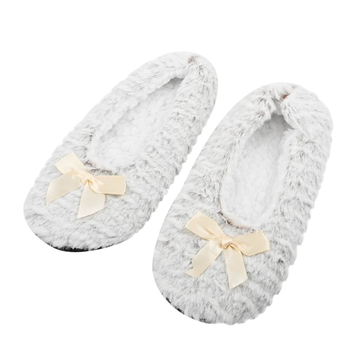 Homesmart Microfiber Faux Fur, Sherpa Booties and Matching Ballerina Slippers (Women's Size 5-10) image number 2