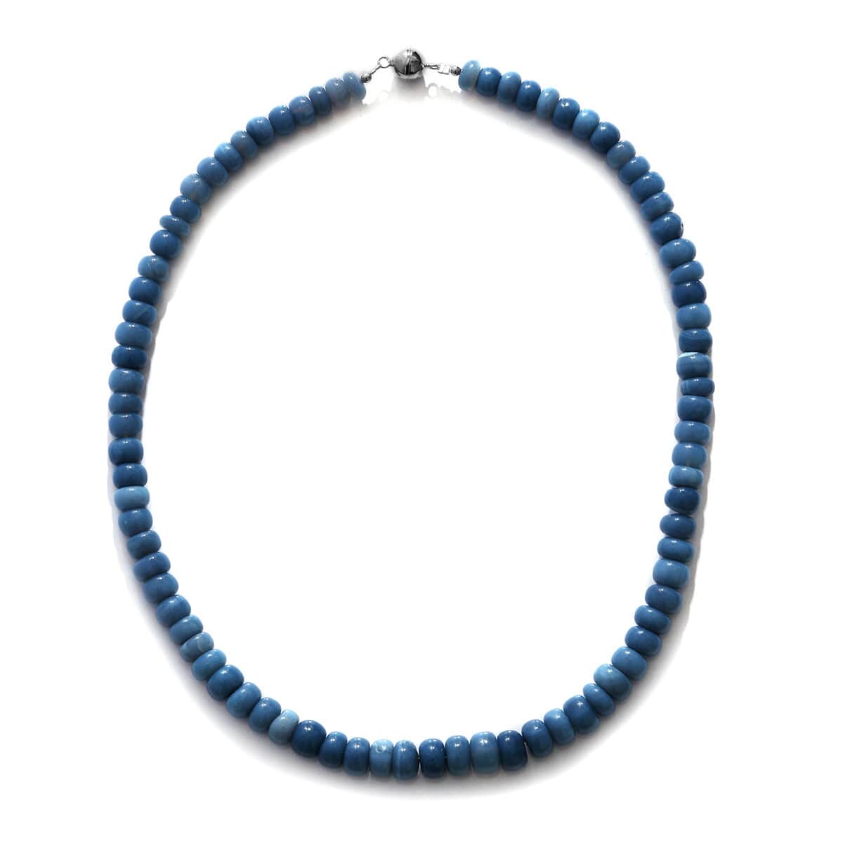 Paraiba Apatite Beaded Necklace with Magnetic Clasp 18 Inches in Sterling Silver 240 ctw image number 0