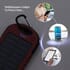 Homesmart Burgundy Carabiner Solar 5000 mAh Battery Charger with USB & Emergency LED Torch image number 1