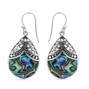 Abalone Shell Drop Earrings For Women Sterling Silver, Beach Fashion Jewelry, Birthday Gift For Her