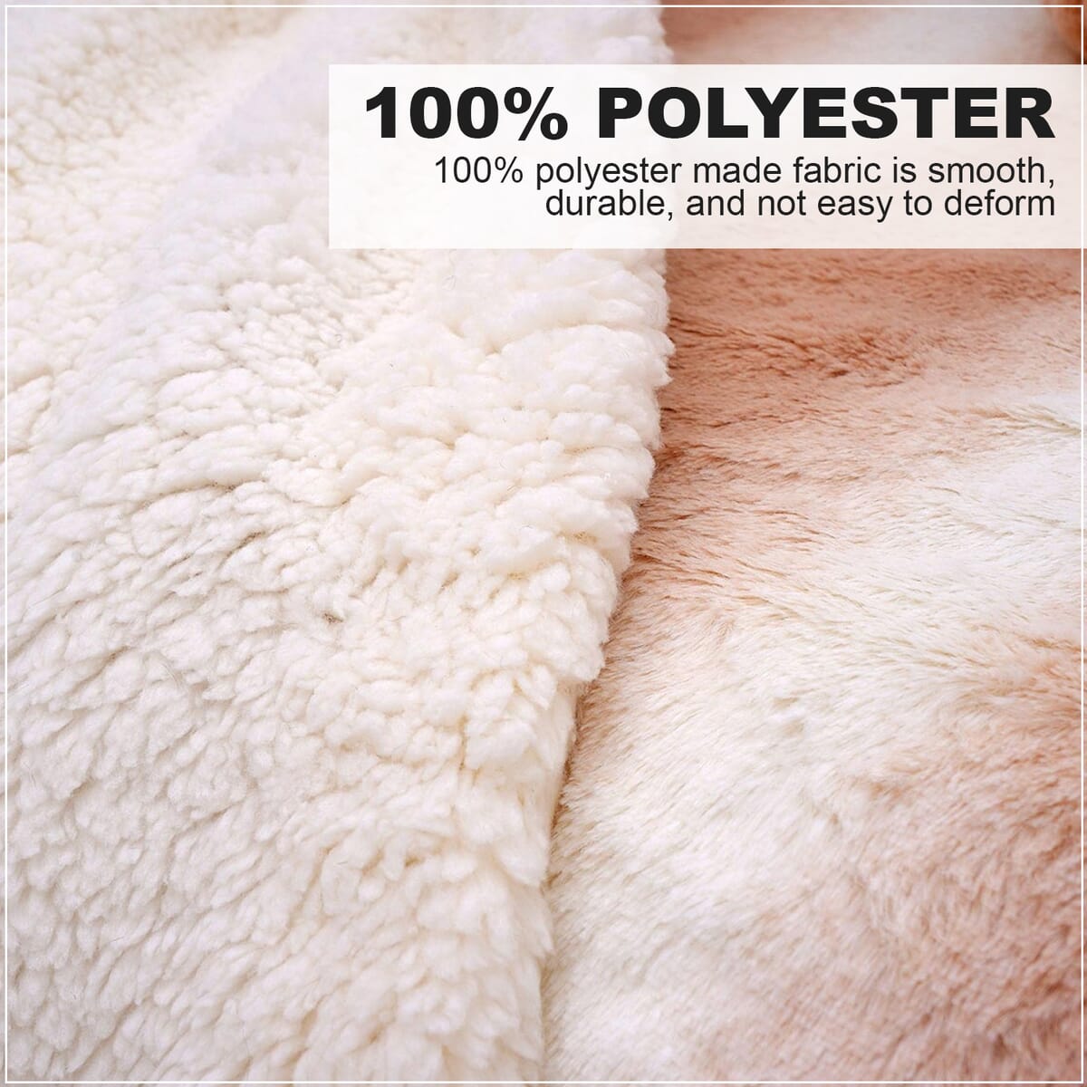 Buy HOMESMART Brown Striped Chinchilla Pattern Faux Fur Soft and Cozy ...