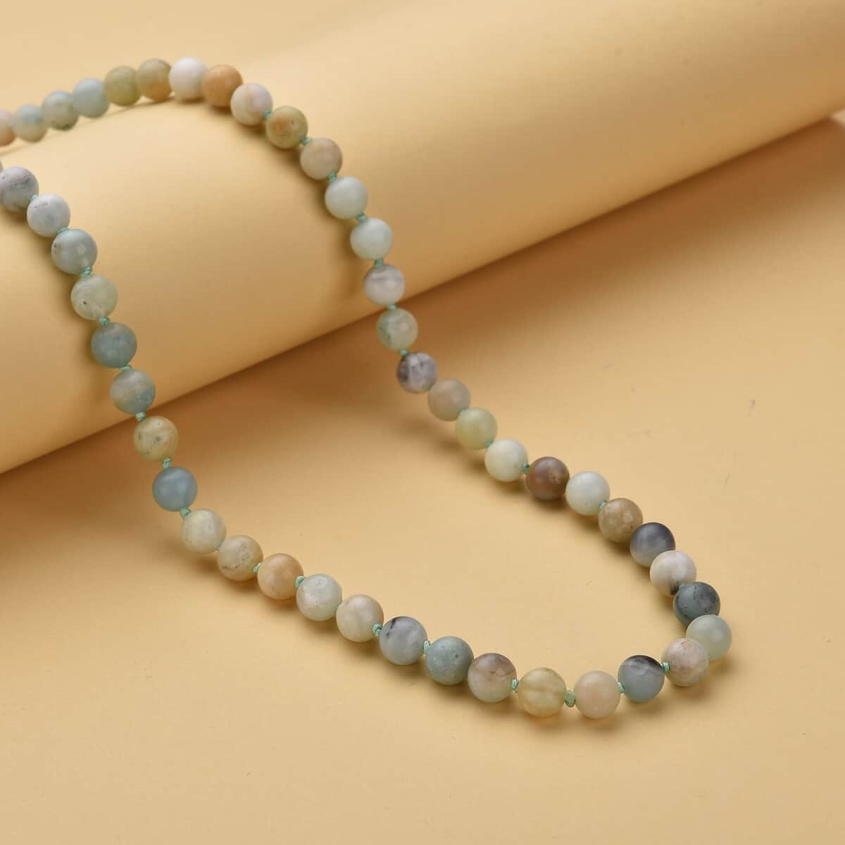 Multi Color Amazonite Beaded Endless Necklace 34 Inches 342.00 ctw image number 1
