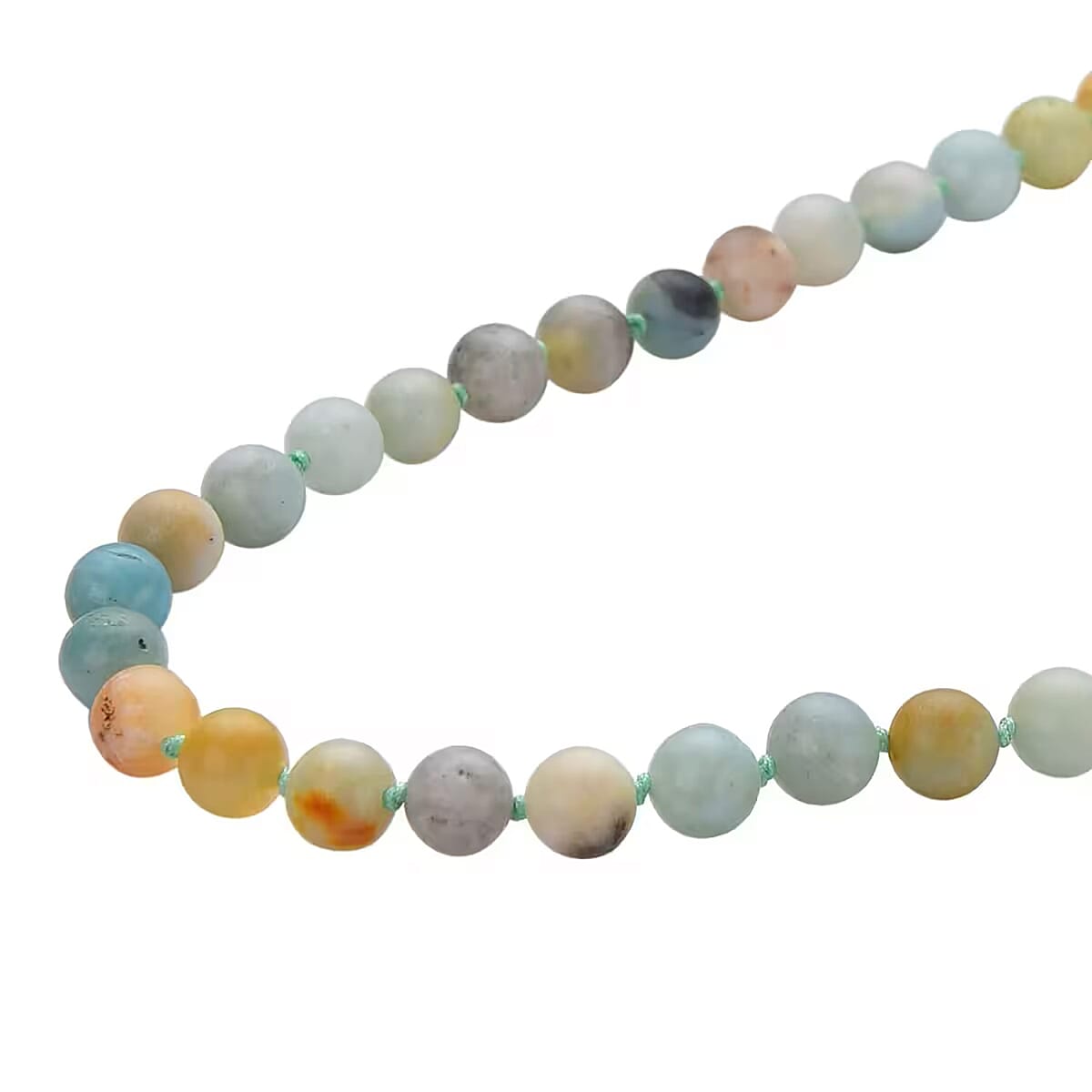 Multi Color Amazonite Beaded Endless Necklace 34 Inches 342.00 ctw image number 7