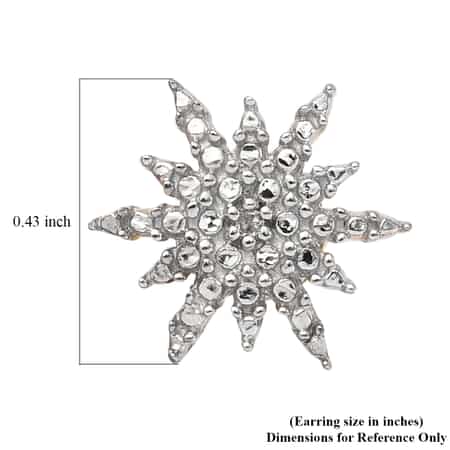 Snowflake Diamond Accent Star Stud Earrings in Platinum & 14K Yellow Gold Over Sterling Silver image number 6