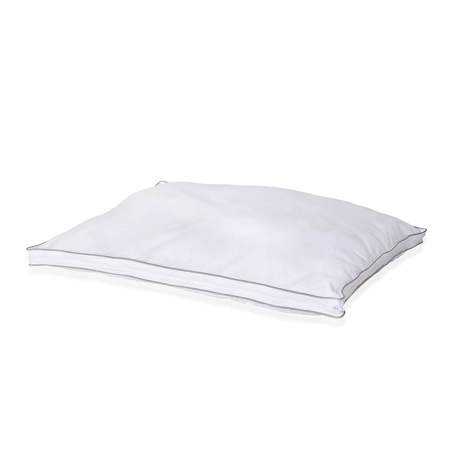 Homesmart Set of 2 White Down Alternative Microfiber Pillow Protectors with Golden Piping - Full , Pillow Cover , Cushion Cover , Pillow Shams , Pillow Case Covers