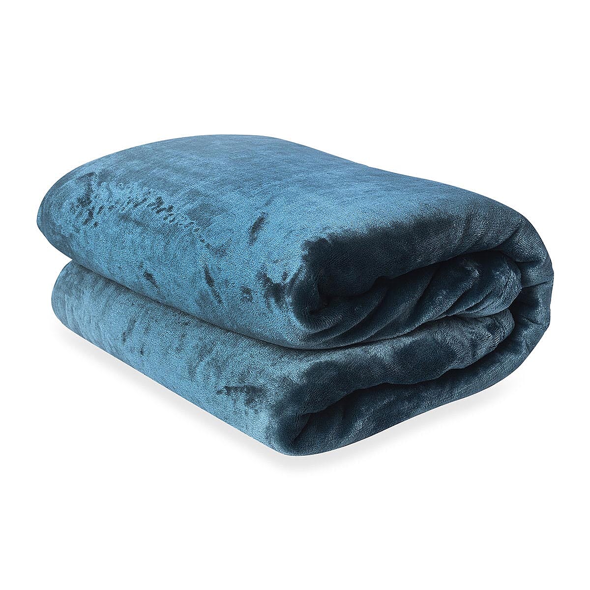 Homesmart Solid Teal Sherpa Fleece Electric Blanket with Timer and Detachable Plug (Microfiber) image number 1