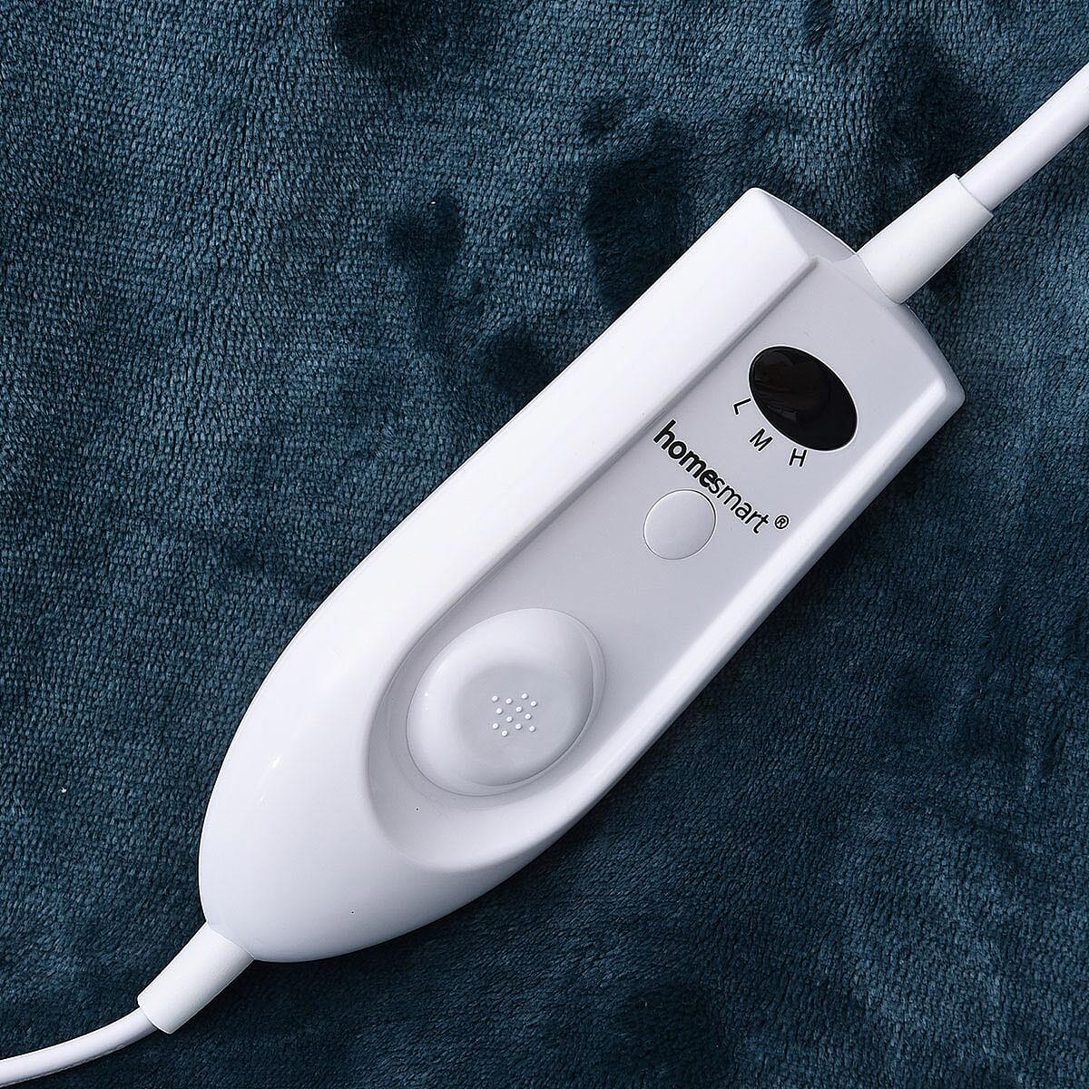 Homesmart Solid Teal Sherpa Fleece Electric Blanket with Timer and Detachable Plug (Microfiber) image number 2