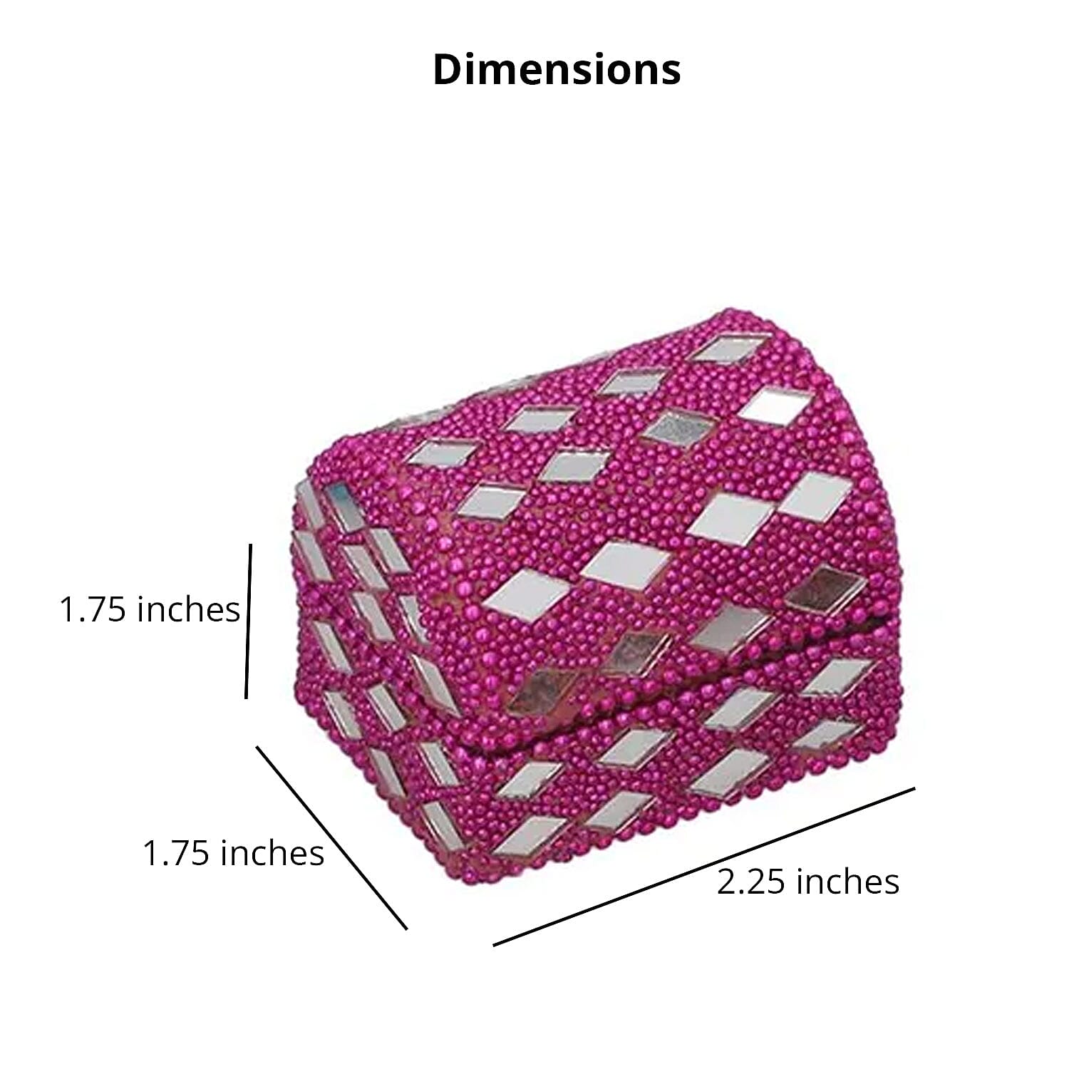 Handcrafted Set of 7 Multi Color, Multi Beaded Wooden Treasure Chest , Jewelry Storage Box for Women , Travel Jewelry Case