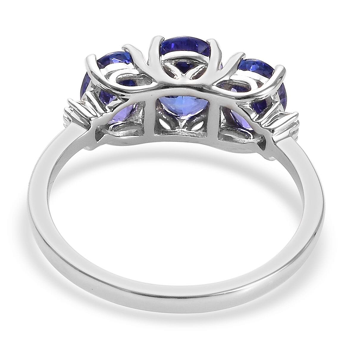 Rhapsody AAAA Premium Tanzanite, Diamond (E-F, VS2) (0.07 ct) Ring in 950 Platinum (Size 6.0) (Avg. 4.73 g) 3.05 ctw