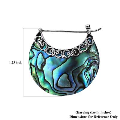 Abalone Shell Crescent Moon Earrings