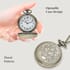 Strada Japanese Movement Red Flower Pattern Rotating Pocket Watch in Goldtone With Chain (31 Inches) image number 3