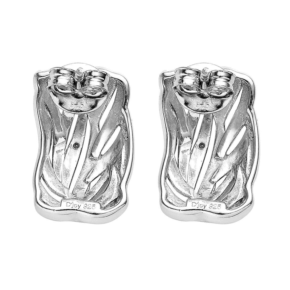 D'Joy Diamond Accent Earrings in 14K Yellow Gold and Platinum Over Sterling Silver