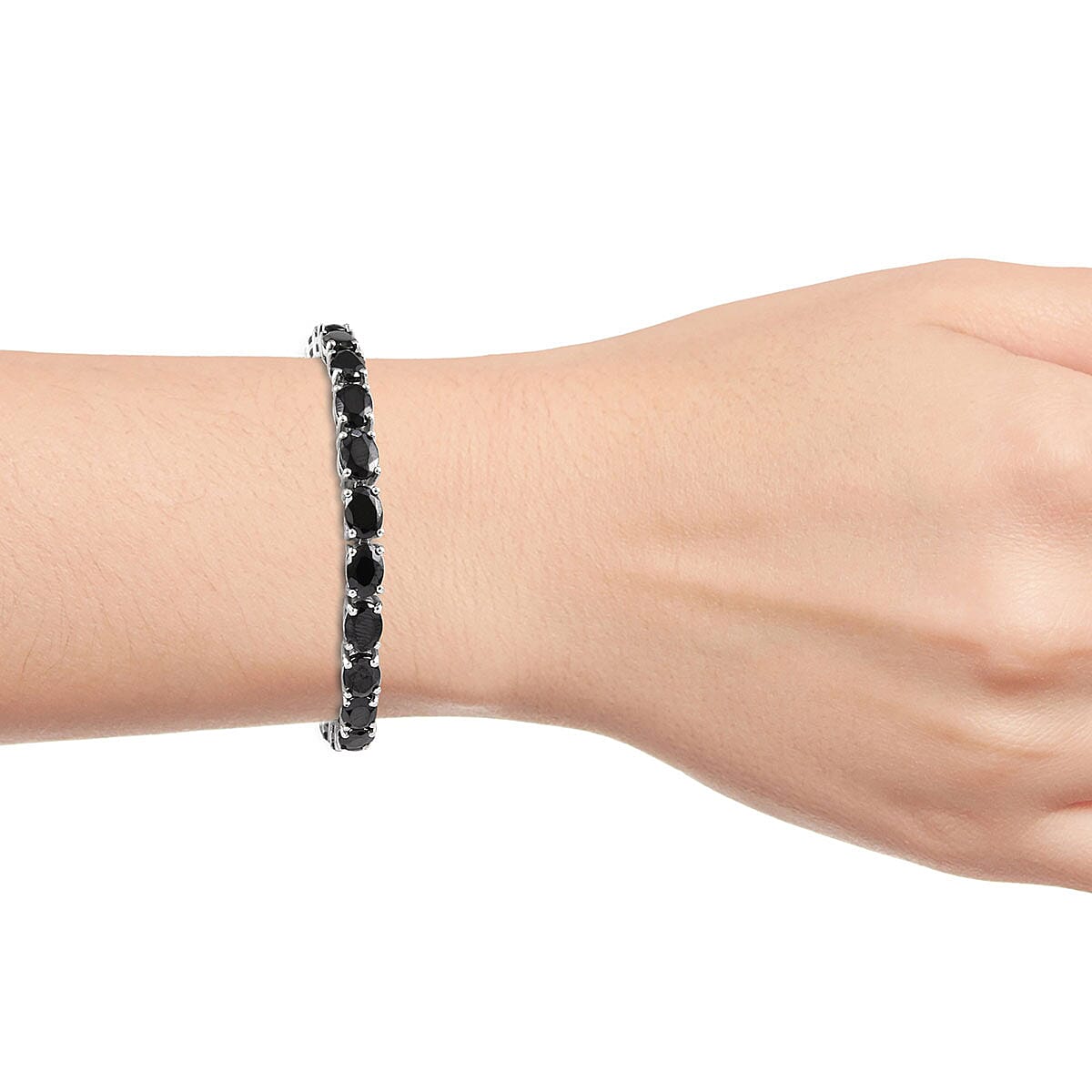 Shungite Tennis Bracelet in Platinum Over Sterling Silver (7.25 In) 11.85 ctw image number 2