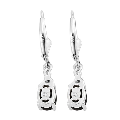 D'Joy Australian Black Tourmaline 2.00 ctw Lever Back Earrings in Sterling Silver