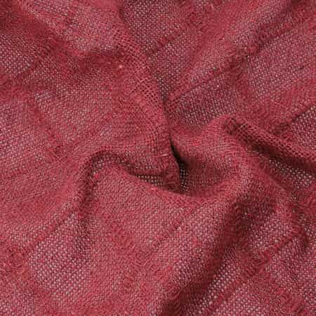 Red Wine Square Button Pattern Cotton Throw Blanket , Cotton Blanket , Soft Blanket , Bed Throws , Cozy Blanket image number 5