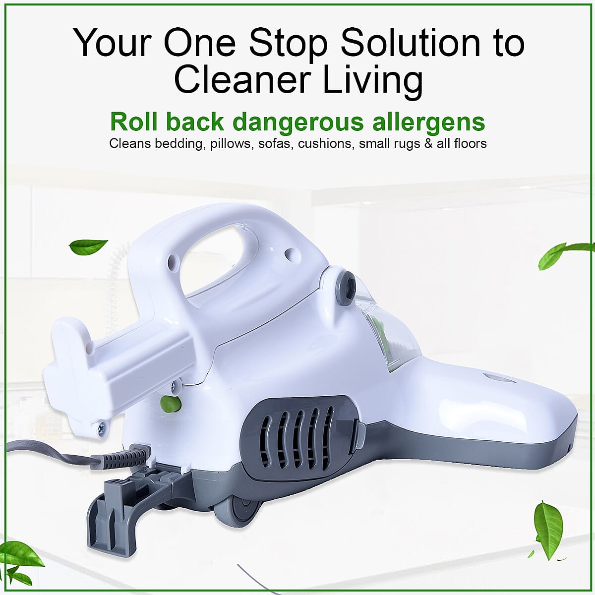 Green Portable UV Light Sterilization Handheld Vacuum Cleaner with 5 Meter Power Cord image number 3