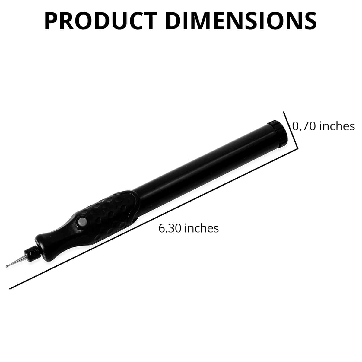 Cordless Engraving Pen in Stainless Steel -Black (2AAA Not Included) image number 3