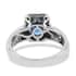 Limited Edition 14K White Gold Ceylon Blue Sapphire and Diamond Ring (Size 7.0) 2.80 ctw image number 2