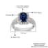 Limited Edition 14K White Gold Ceylon Blue Sapphire and Diamond Ring (Size 7.0) 2.80 ctw image number 3