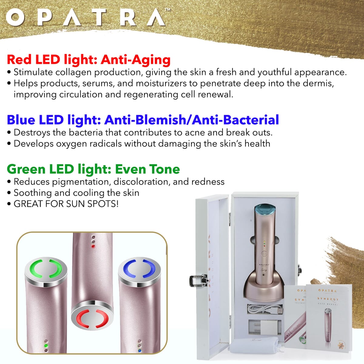 Opatra Skincare Synergy Infrared Light Skin Therapy Device with Keepsake Packing image number 3