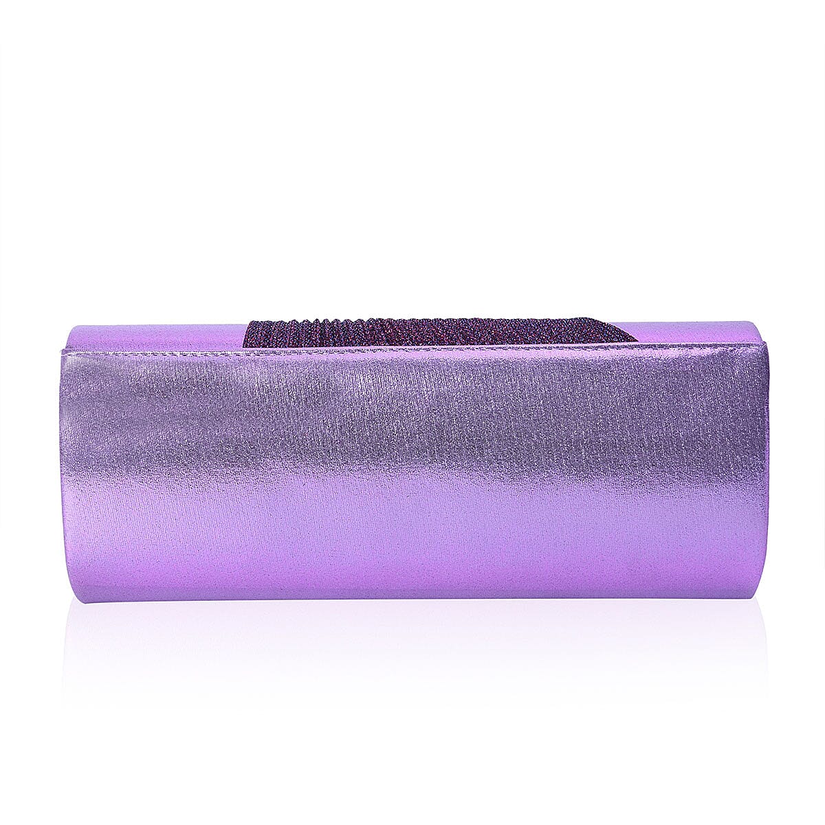 Lavender, Austrian Crystal Glitter Bow Evening Clutch with Detachable Crossbody Strap image number 4