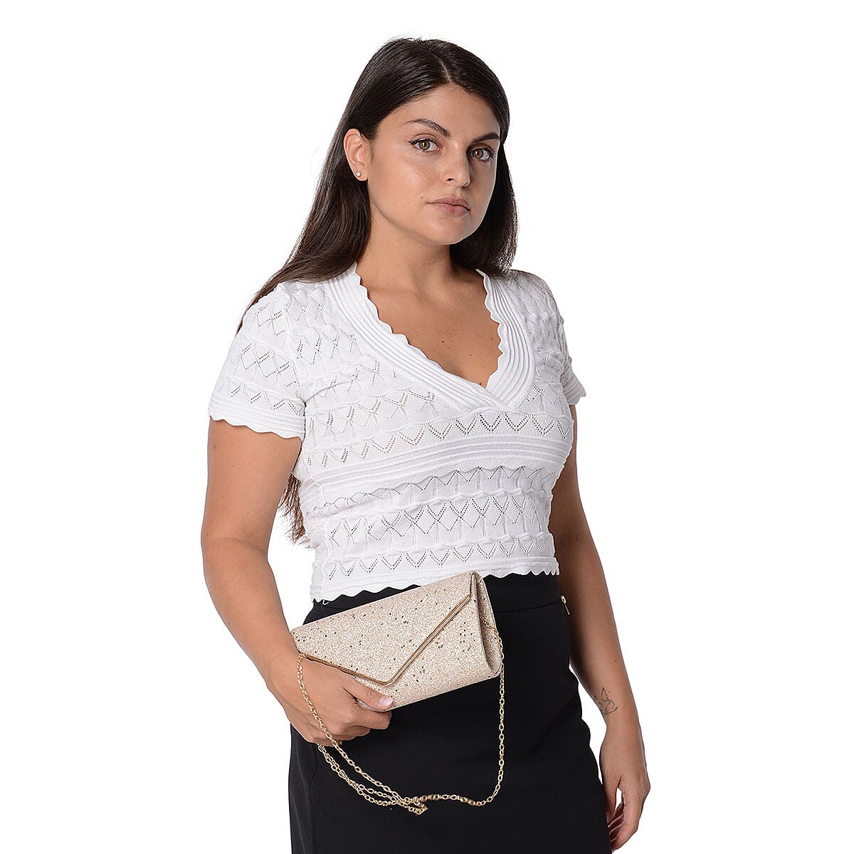 Golden Envelope Evening Clutch image number 1