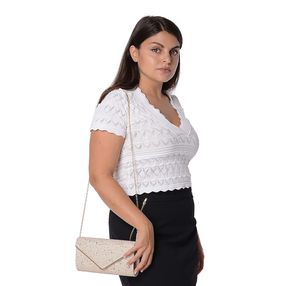 Golden Envelope Evening Clutch image number 2