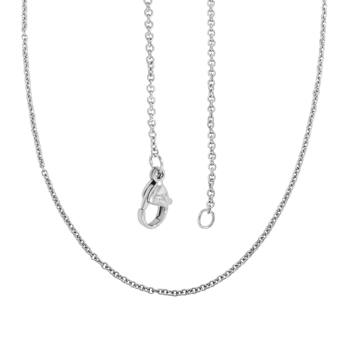 Cable Chain in Stainless Steel with 12MM Lobster Lock 20 Inches image number 2
