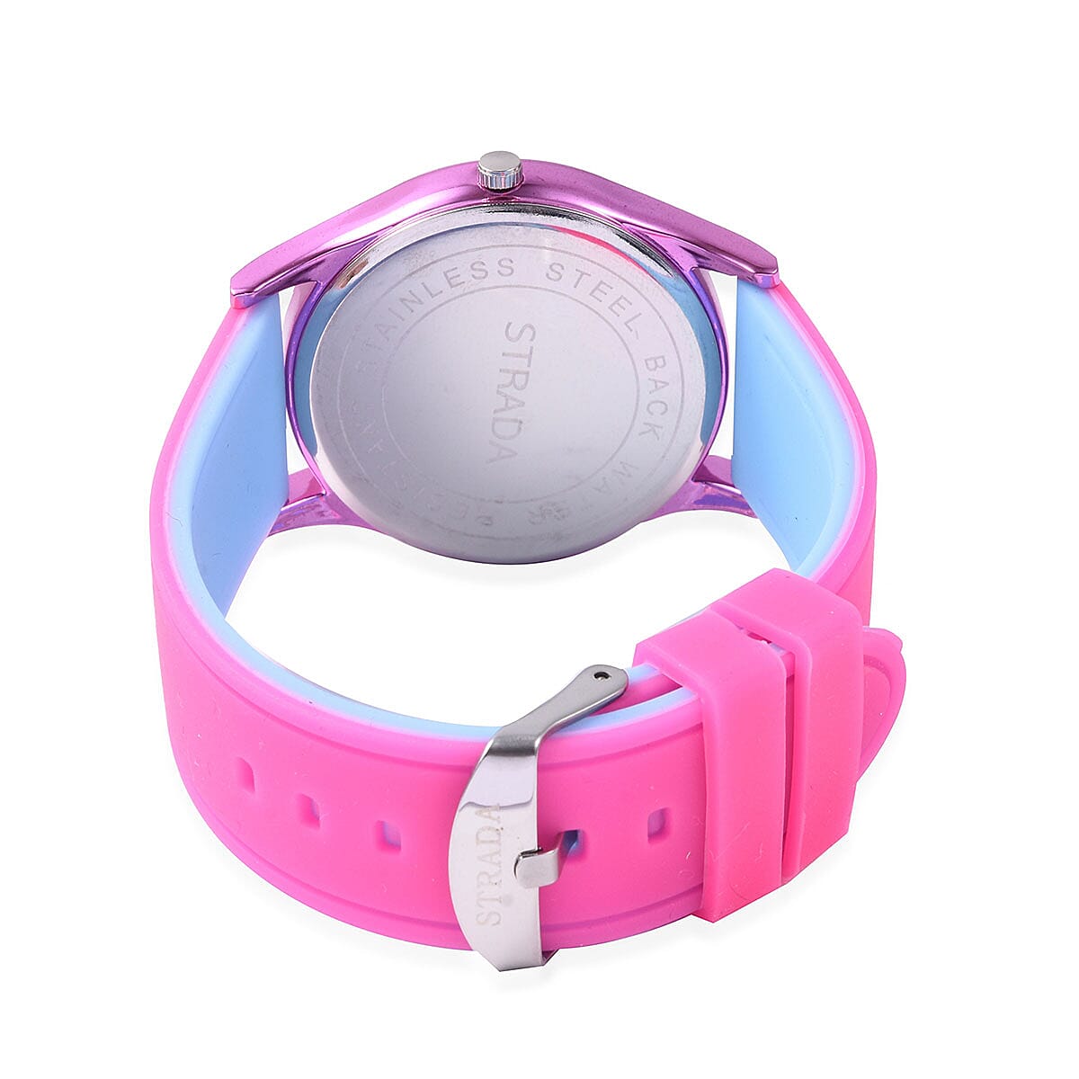 Value Buy Set of 3 Strada Japanese Movement Multi Color Watches with Silicone Strap & Stainless Steel Back image number 5