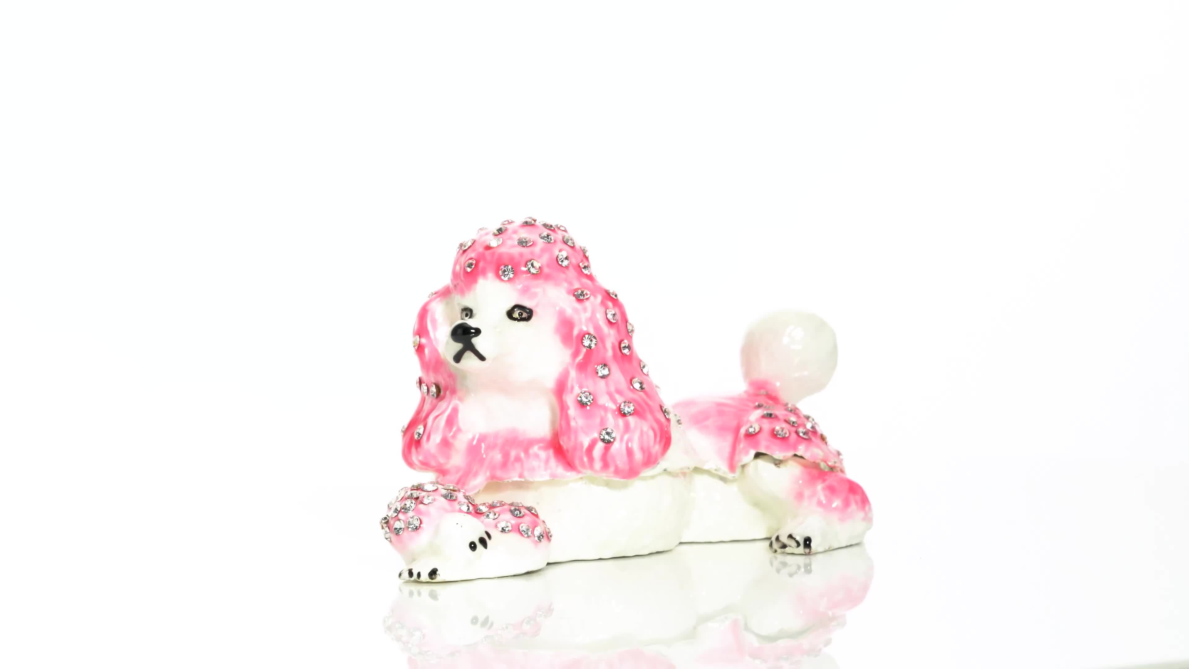 RHAIYAN Cristal Bejeweled Coche Baratija Joyero Esmaltado Caja Atesorada Coche Decoración Novedad Regalos Specific (Color : Pink