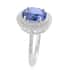 ILIANA 2.95 ctw AAA Tanzanite and Diamond G-H SI Ring in 18K White Gold with Appraised Certificate (Size 7.0) 4.37 Grams image number 2