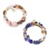 Lapis Lazuli and Multi Gemstone Set of 2 Wrap Bracelets in Goldtone 63.00 ctw image number 5