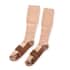 Beige 5% Copper and 70% Polyester 25% Elastane Set of 2 Pairs Compression Socks (S/M) image number 1