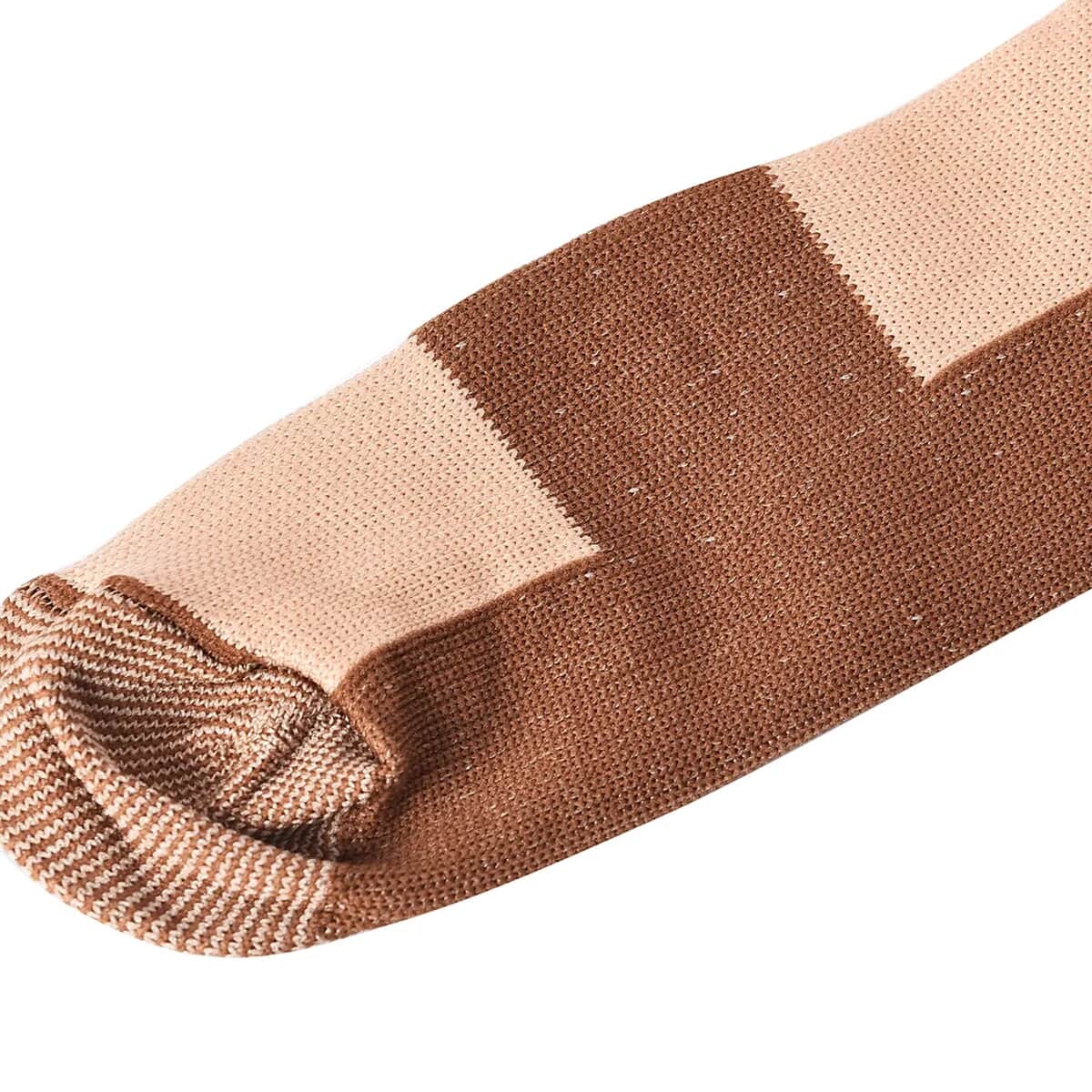 Beige 5% Copper and 70% Polyester and 25% Elastane Set of 2 Pairs Socks (L/XL) image number 4