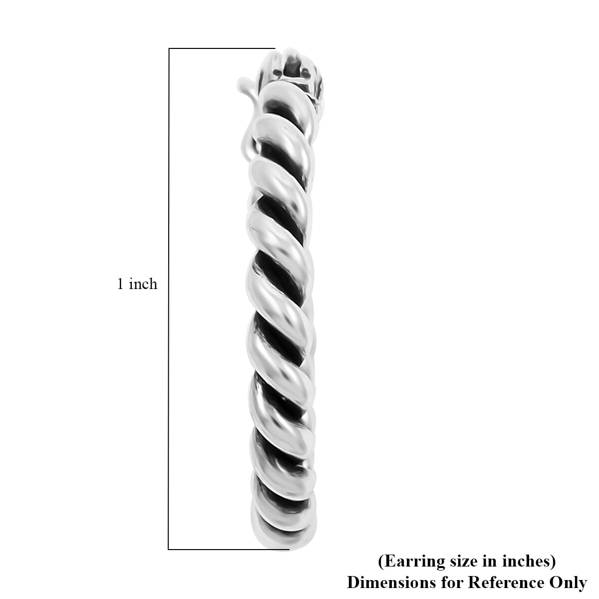 Sterling Silver Hoop Earrings 4.29 Grams image number 3