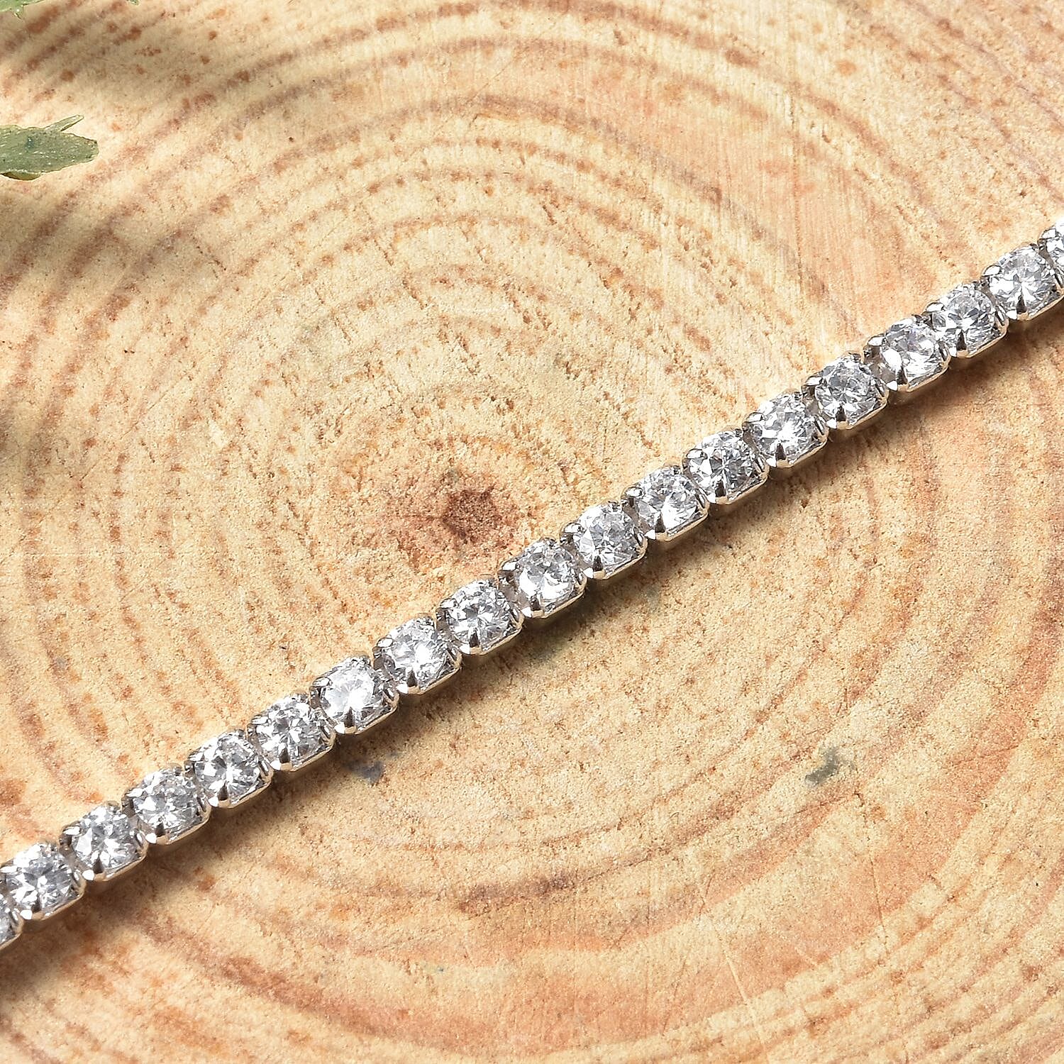 Simulated Diamond Tennis Bracelet in Sterling Silver (7-8In) 3.00 ctw