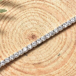 Simulated Diamond Tennis Bracelet in Sterling Silver (7-8In) 3.00 ctw