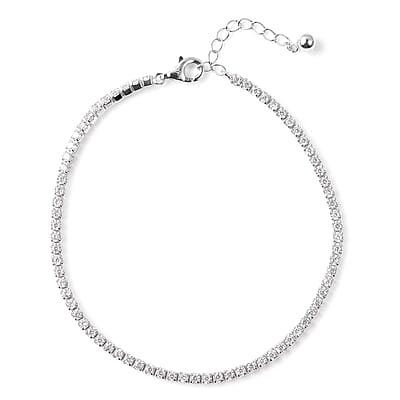 Simulated Diamond Tennis Bracelet in Sterling Silver (7-8In) 3.00 ctw